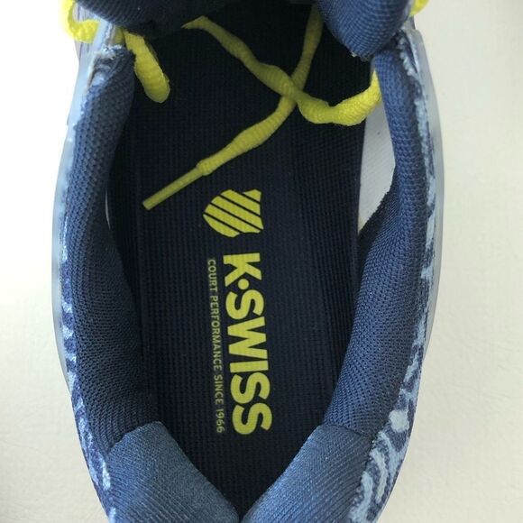 .K-Swiss Hypercourt Express Blue Leopard Tennis Shoes. - Picture 8 of 16